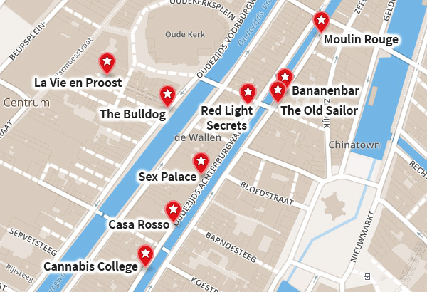 Kaart - De Wallen Amsterdam