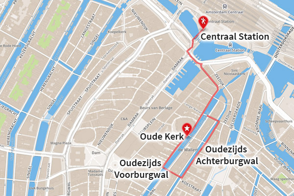 Route - De Wallen Amsterdam