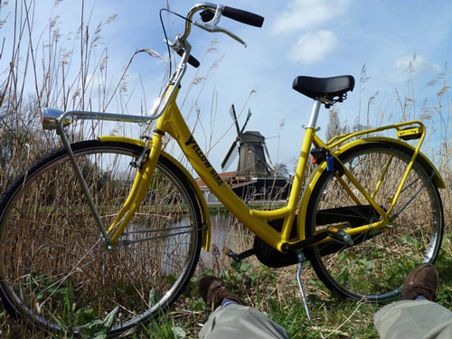 Yellow Bike in Amsterdam